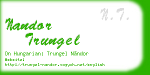 nandor trungel business card